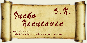 Vučko Niculović vizit kartica